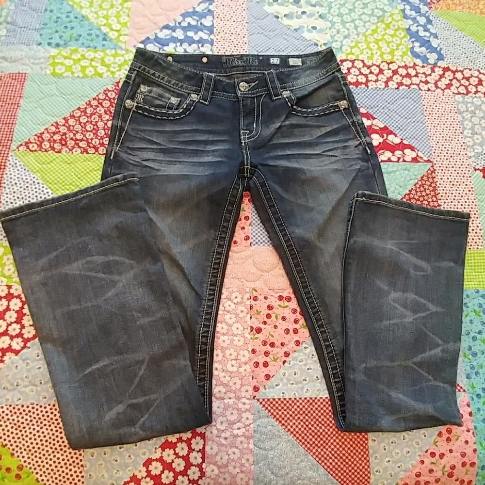 MISS ME Boot Cut Embellished Jeans